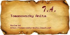 Tomasovszky Anita névjegykártya